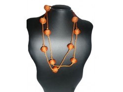 Handmade Moroccan Fabric Necklace "Sautoir" 